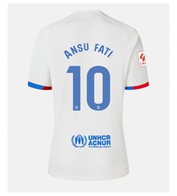 Barcelona Ansu Fati #10 Bortedrakt Kvinner 2023-24 Kortermet